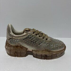 La Sheelah Women’s Crystal-6 Champagne Sneakers, Size 7.5 M